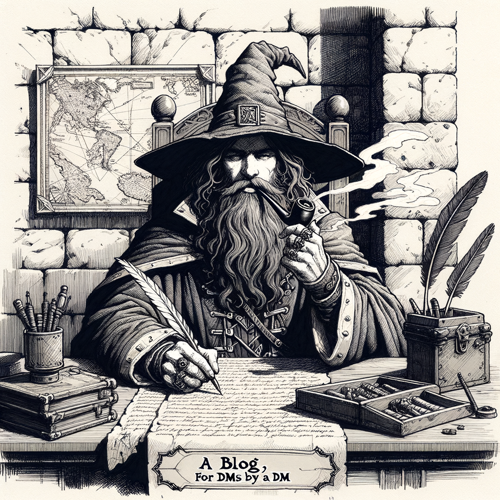 Wizard behind a desk